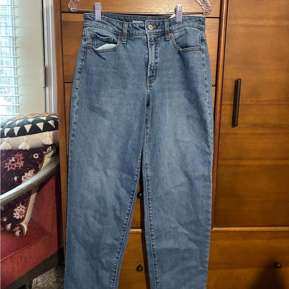 Old Navy Women’s High Rise OG Loose Secret Smooth Pockets Blue Jeans Size 4